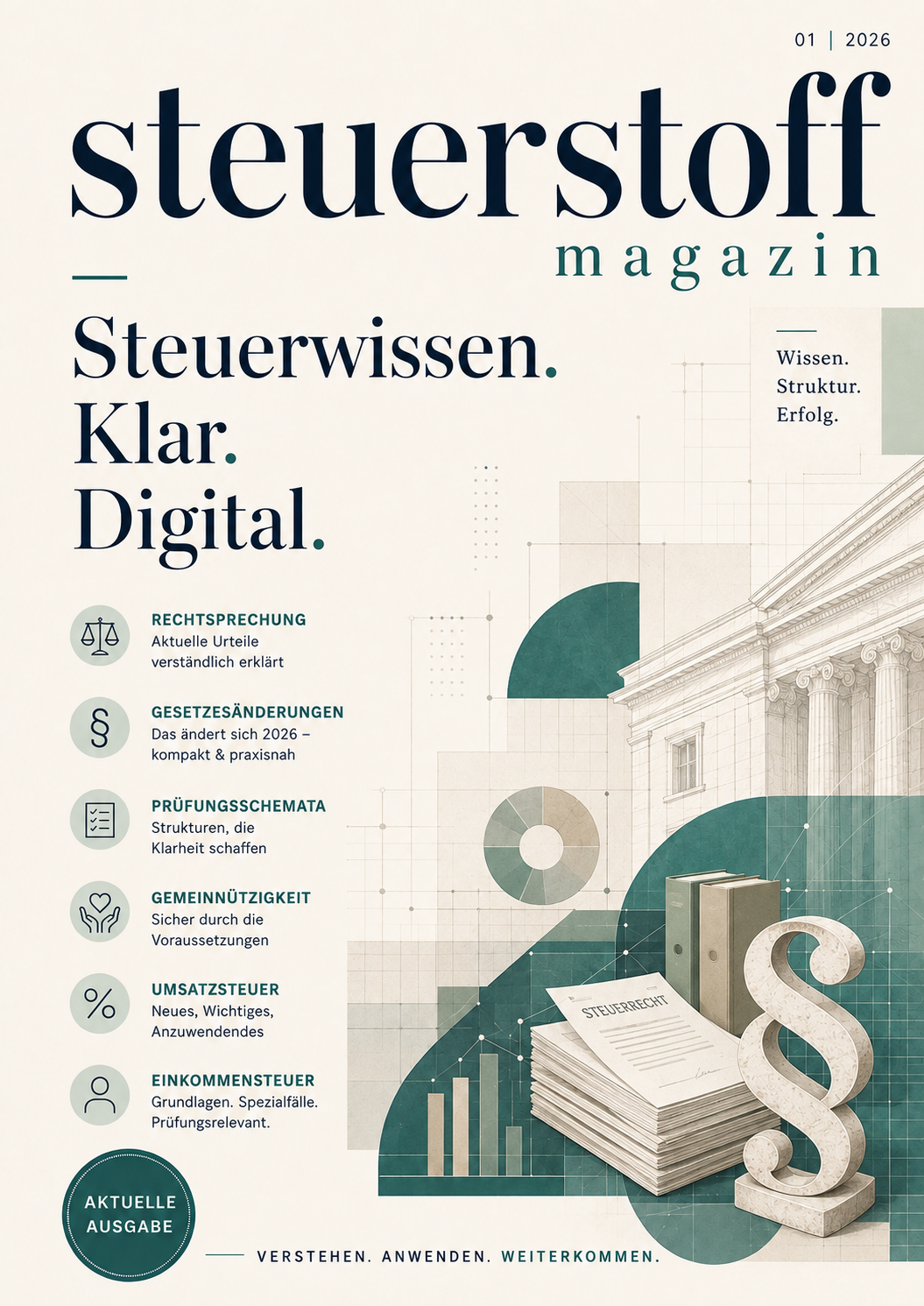 Cover des steuerstoff Magazins – Ausgabe 01/2026
