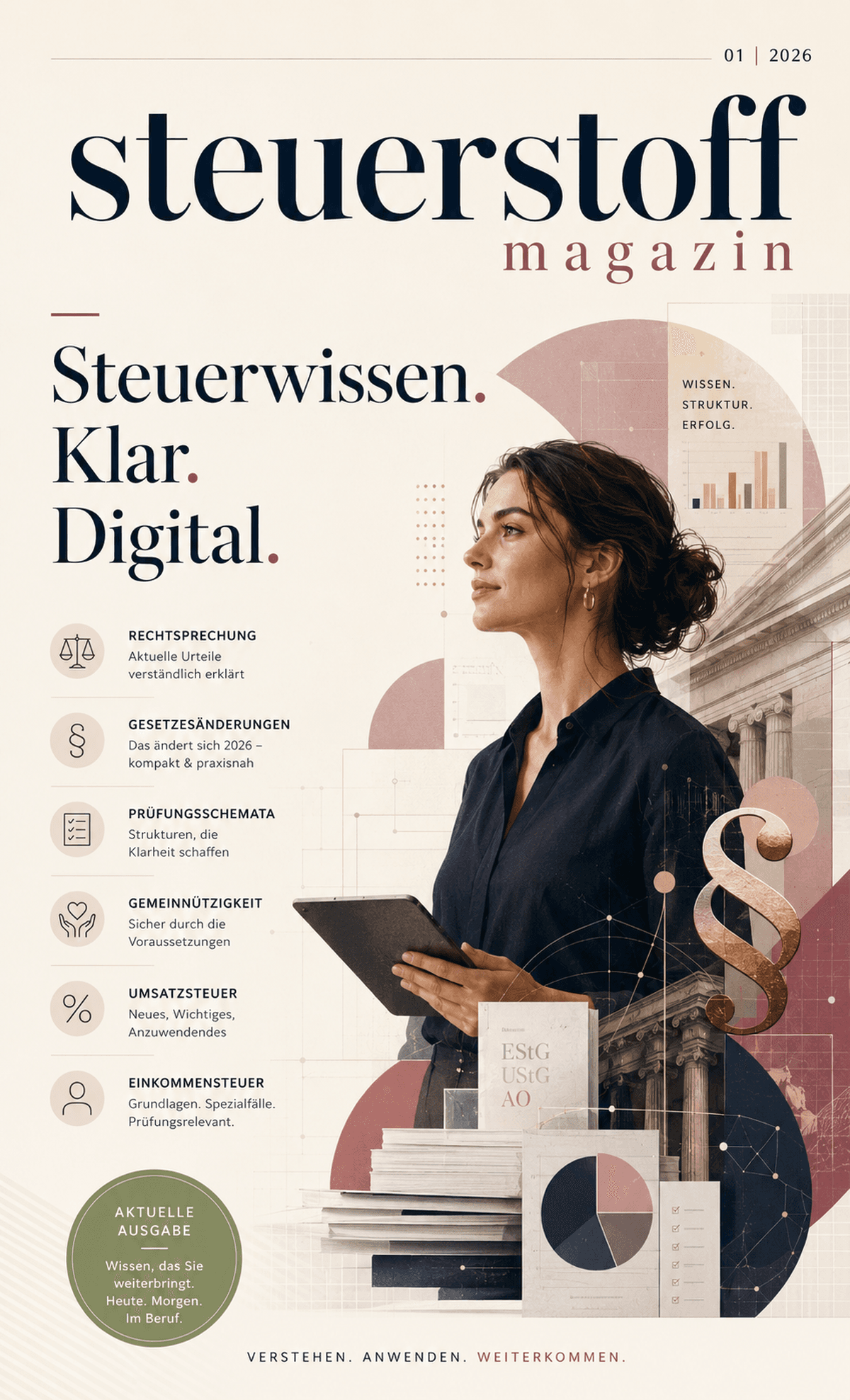 Cover des steuerstoff Magazins – Ausgabe 01/2026